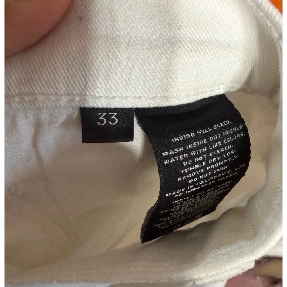 J Brand Tyler Slim Fit Distressed Ripped Jeans Mens 33 White (TXA1062)